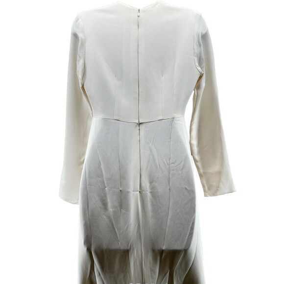 Alexandra Grecco Celine Gown Size 8 Ivory Wedding Dress Long Sleeve V Neck Train - Picture 9 of 16